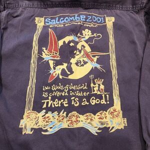 Burgs England pull over canvas surf shirt. Size S